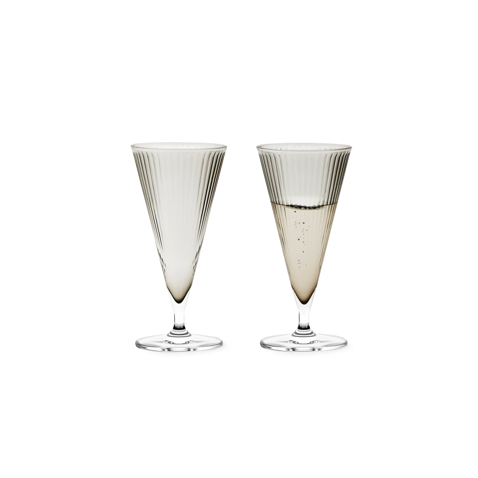 Grand Cru Nouveau Champagne Glass, Smoke - Set of 2 - Gessato Design Store