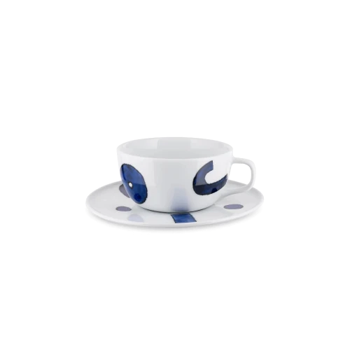 Itsumo Tea Cup and Saucer Yunoki ware, Set of 4 - Gessato Design Store