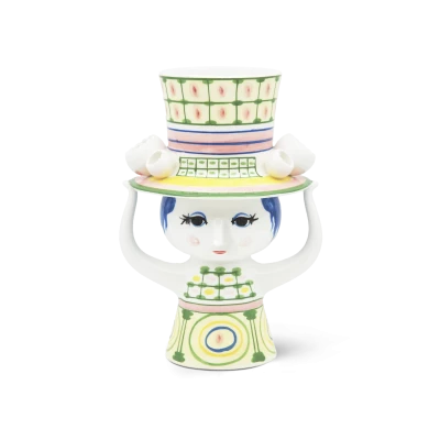 Lady with Hat Vase, Green - Gessato Design Store