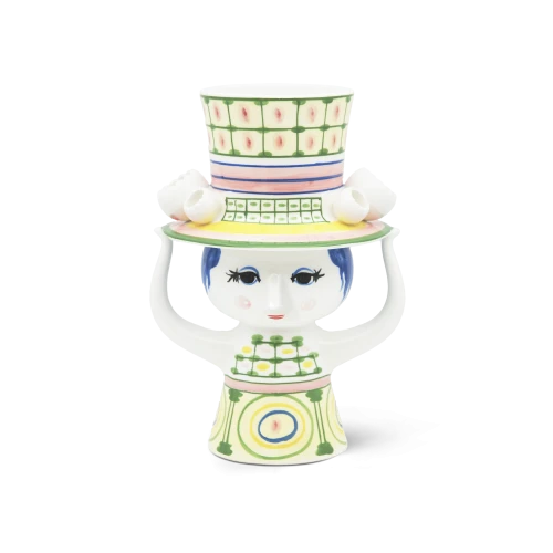 Lady with Hat Vase, Green - Gessato Design Store