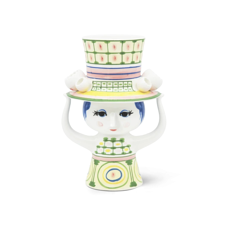 Lady with Hat Vase, Green - Gessato Design Store