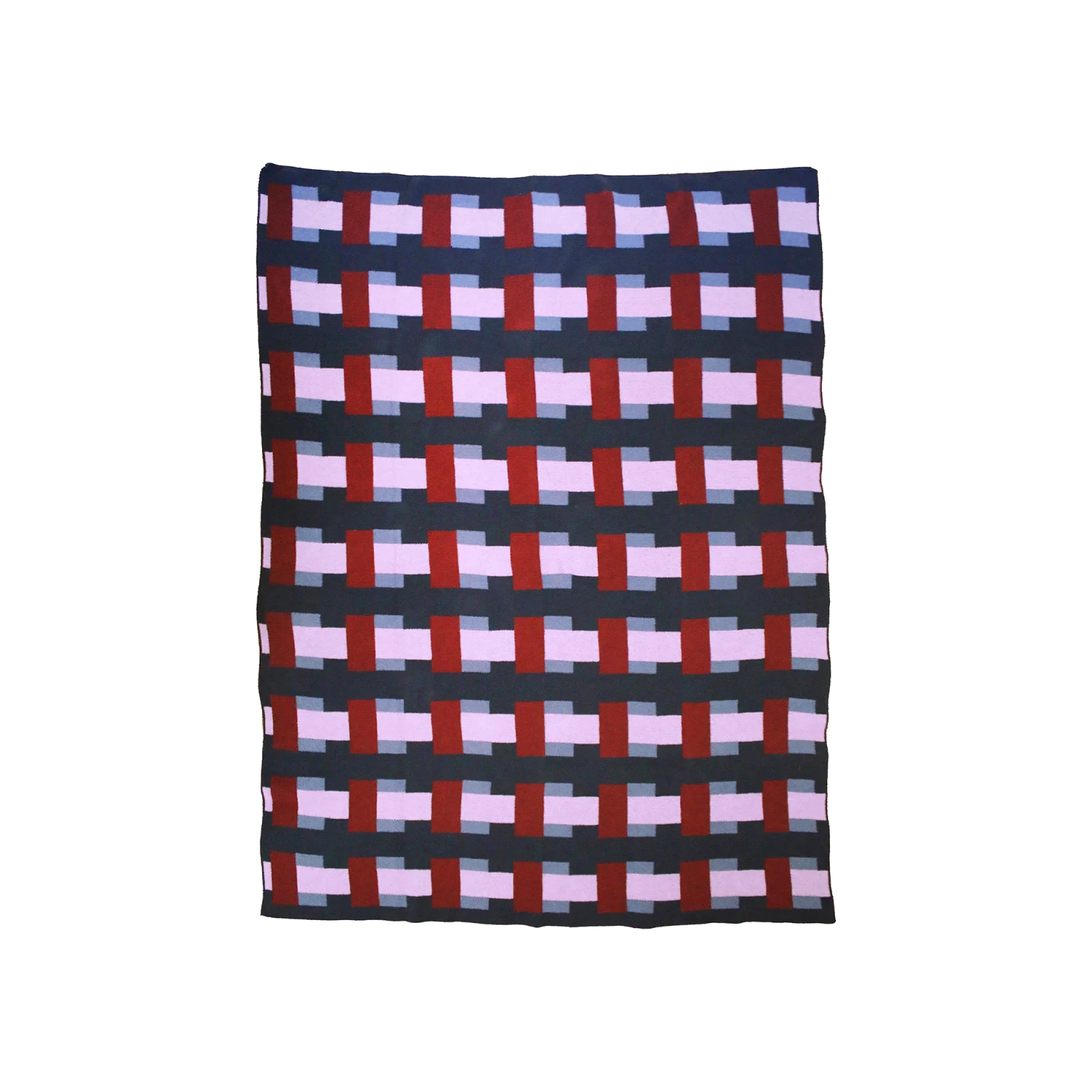 Over & Under Throw in Navy, Wine, Lilac And Azul - Gessato Design Store