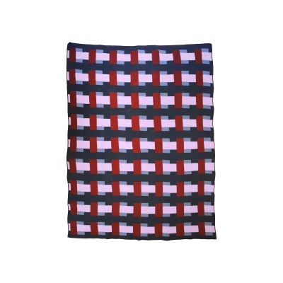Over & Under Throw in Navy, Wine, Lilac And Azul - Gessato Design Store