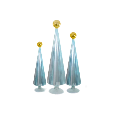 Pleated Tree - Sky Gold, Set of 3 - Gessato Design Store