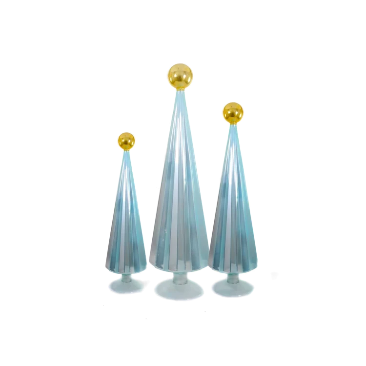 Pleated Tree - Sky Gold, Set of 3 - Gessato Design Store