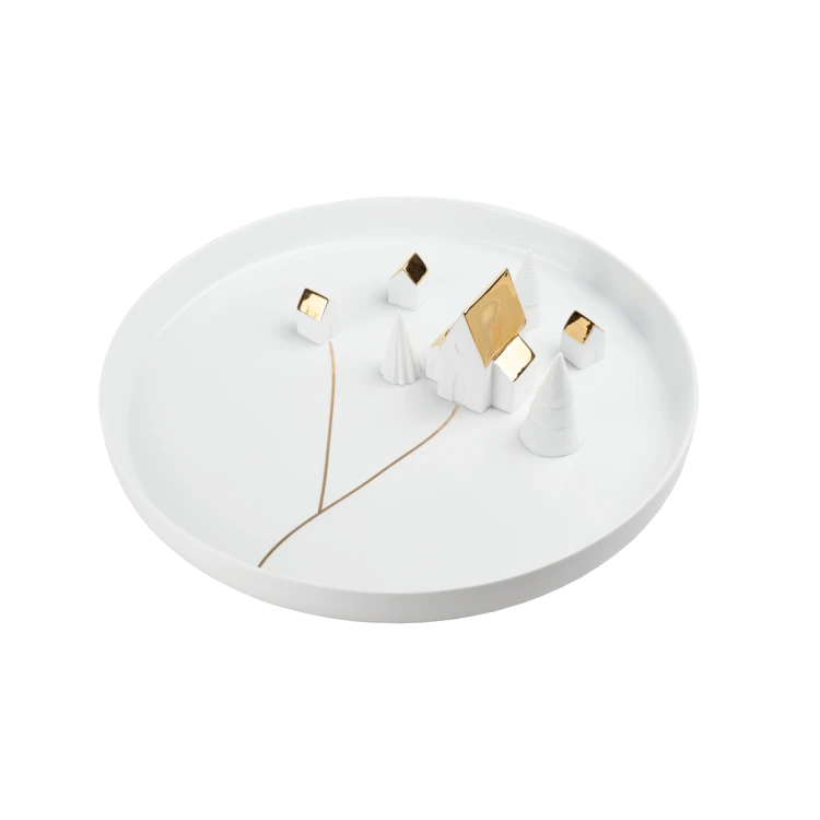 Porcelain Stories Winter Village Serving Dish - Gessato Design Store