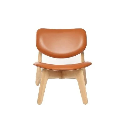 Slab Lounge Chair Natural Leather, Cognac - Gessato Design Store