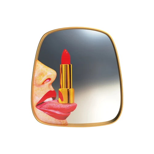 Toilet Paper - Mirror Gold Frame Tongue - Gessato Design Store