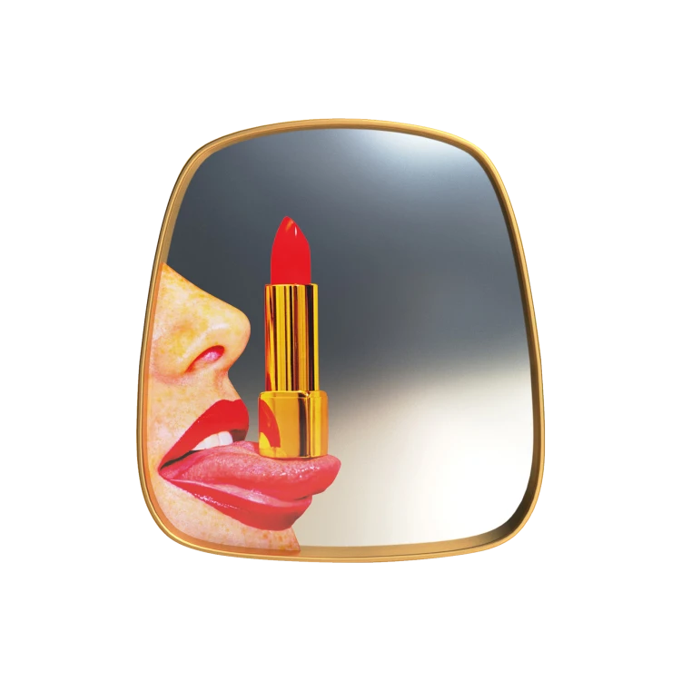 Toilet Paper - Mirror Gold Frame Tongue - Gessato Design Store