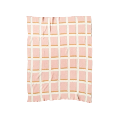 Windowpane Throw in Blush - Gessato Design Store