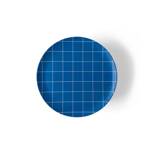 Blue Grid Side Plate