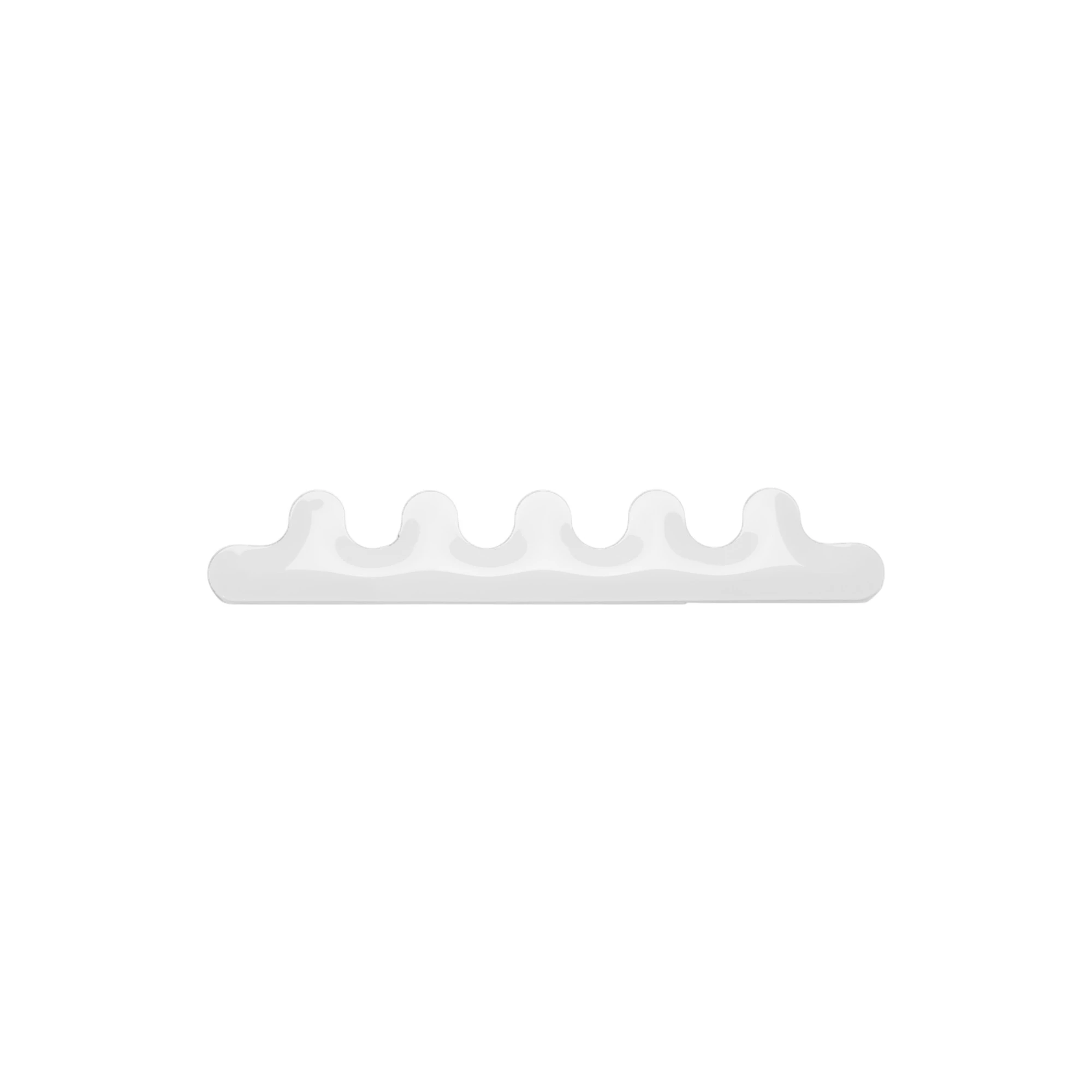  5 Hooks, White glossy
