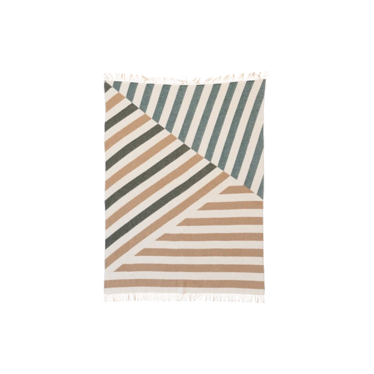 Patch Blanket, White/Deer/Onyx - Gessato Design Store
