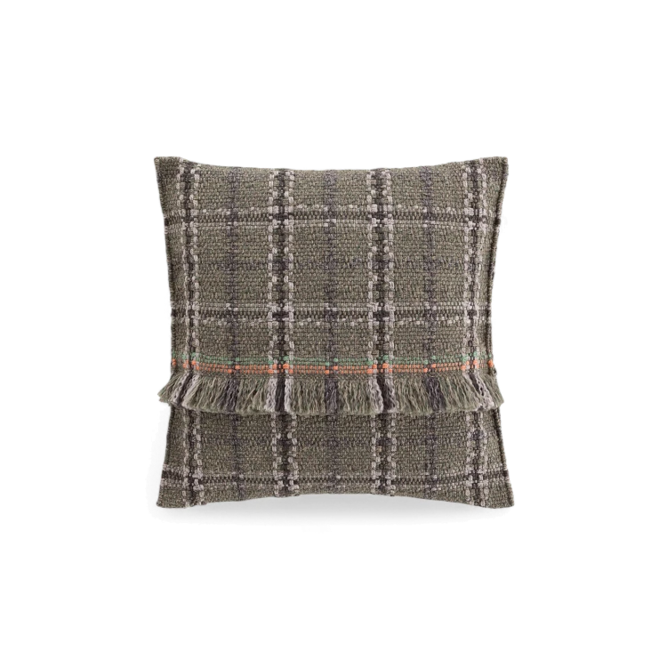 Garden Layers Big Outdoor Cushion Tartan