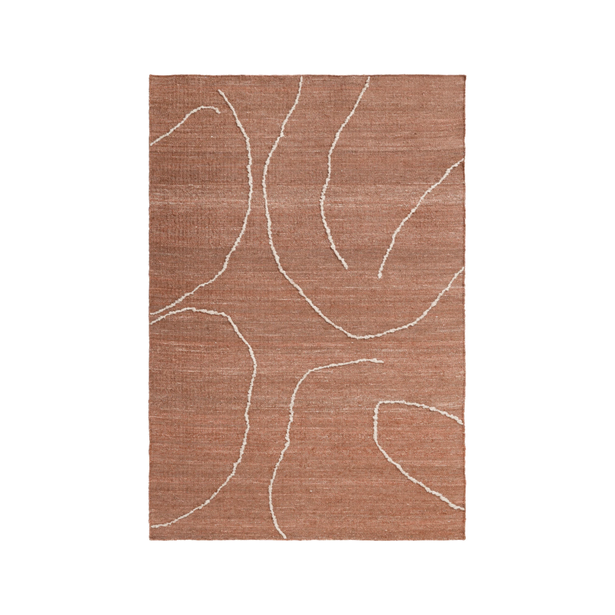  Terracotta/off-white, Large (200 x 300 cm)