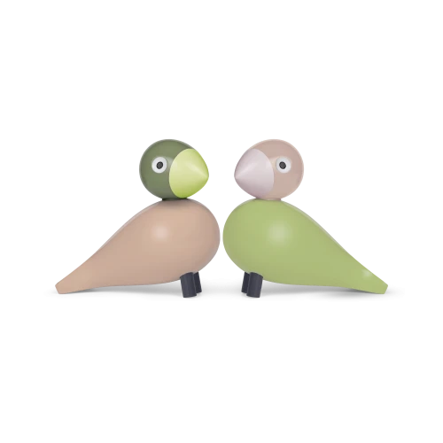 Kay Bojesen Lovebirds, Light Green/Rose