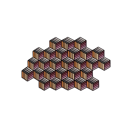 Kilim Parquet Hexagon Rug