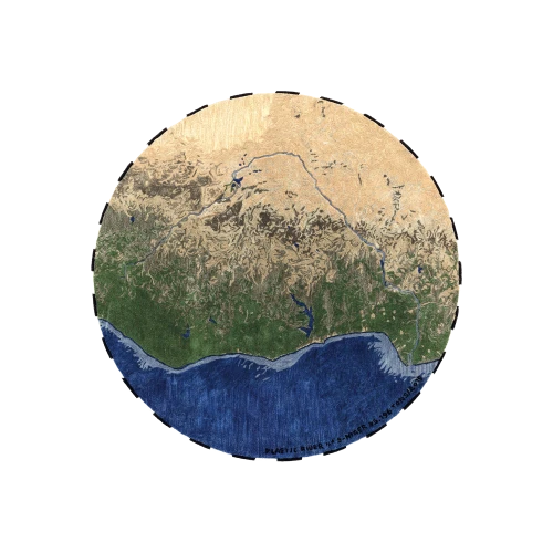 Plastic Rivers Niger Round Rug