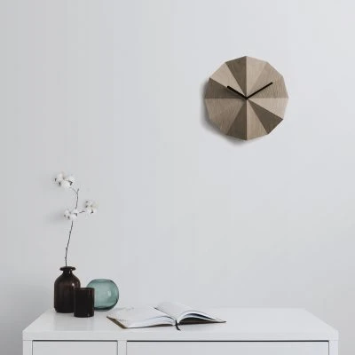 Lawa Design - Delta Clock Smoked Oak | Gessato Design Store