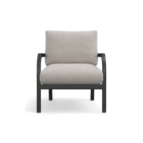 Navy Lounge Armchair — Black Frame