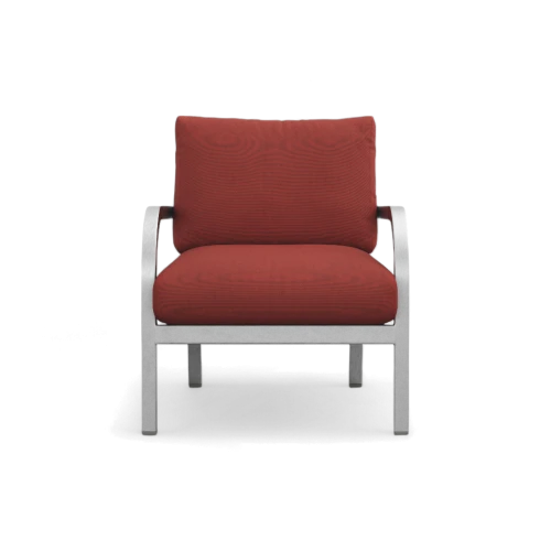 Navy Lounge Armchair — Hand-Brushed Frame