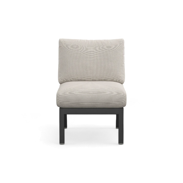 Navy Lounge Chair — Black Frame