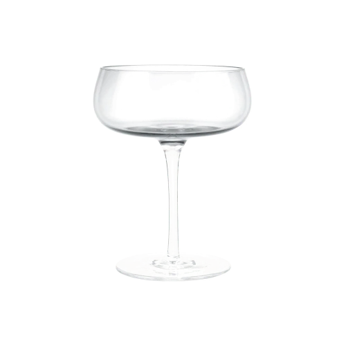 Belo Champagne Saucer Glasses Clear, Set of 2