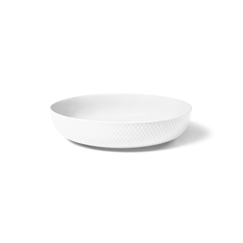 Rhombe Serving Bowl, White, Diam 11.3"