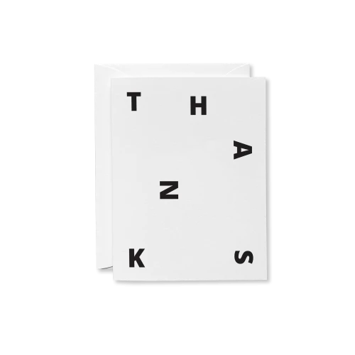 Modern Block Thank You Card