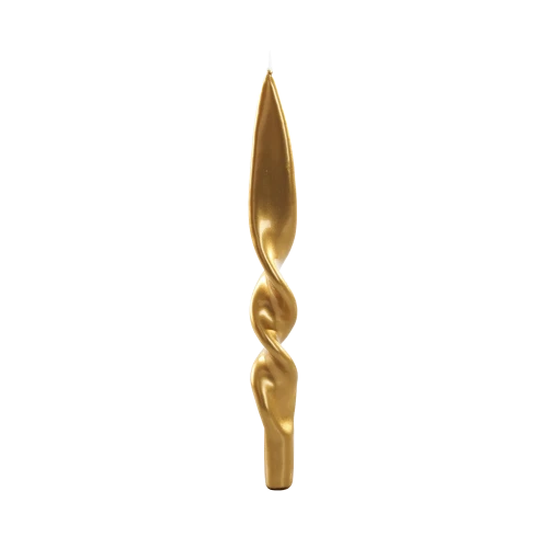 Twist Candle, Sheffield Gold, Set of 2