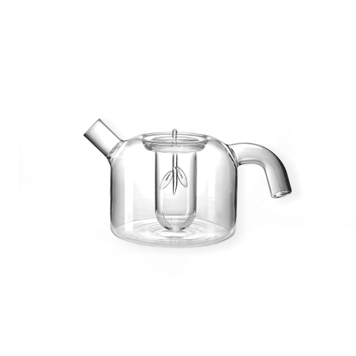 Over Potty Glass Teapot with Leaf Infuser