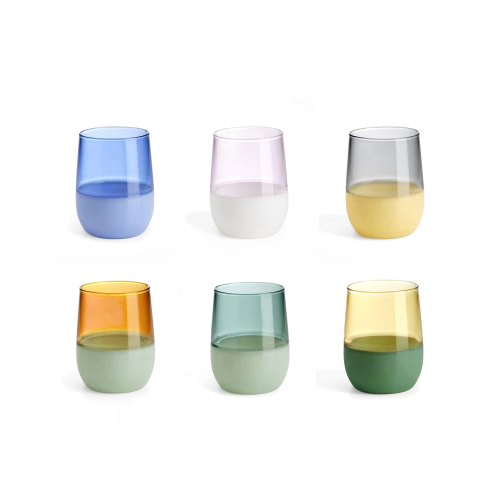 Unameta Two-Tone Tumblers, Set of 6