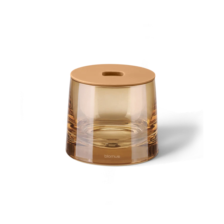 Ava Hand-Blown Glass Storage Container with Lid