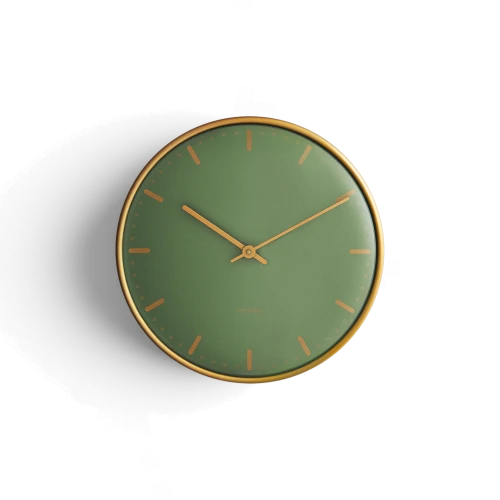 Arne Jacobsen City Hall Wall Clock – Green