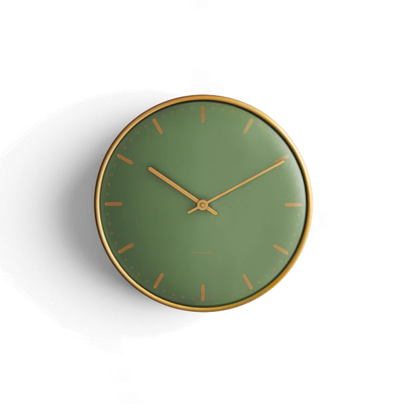 Arne Jacobsen - Arne Jacobsen City Hall Wall Clock – Green