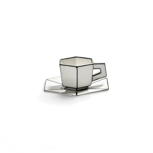 Carte Blanche Porcelain Espresso Cup with Saucer
