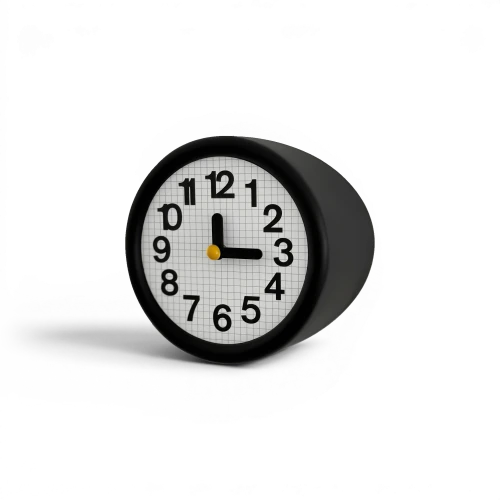 Corner Wall Clock - Black
