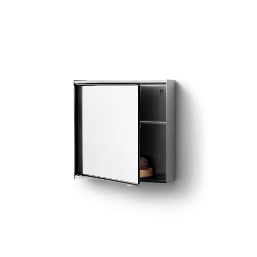 Taper Stainless Steel Mirror Cabinet 40 x 40