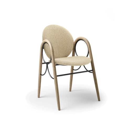 Arkade Dining Chair with Black Metal Frame