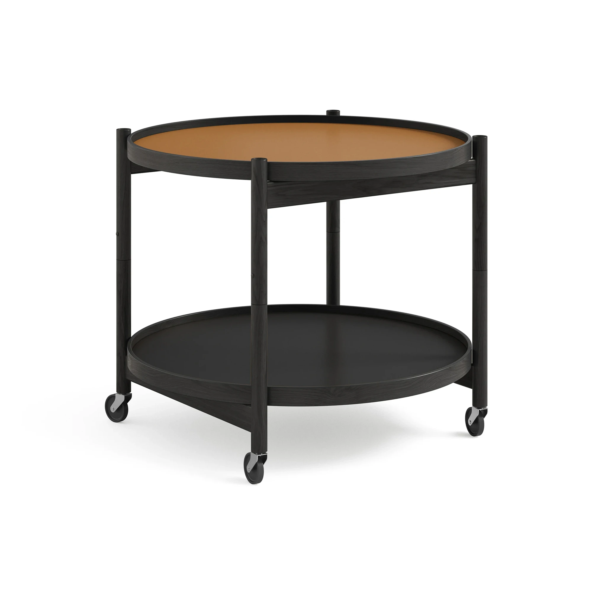  Large (diam 60 cm}, Clay / cognac + black