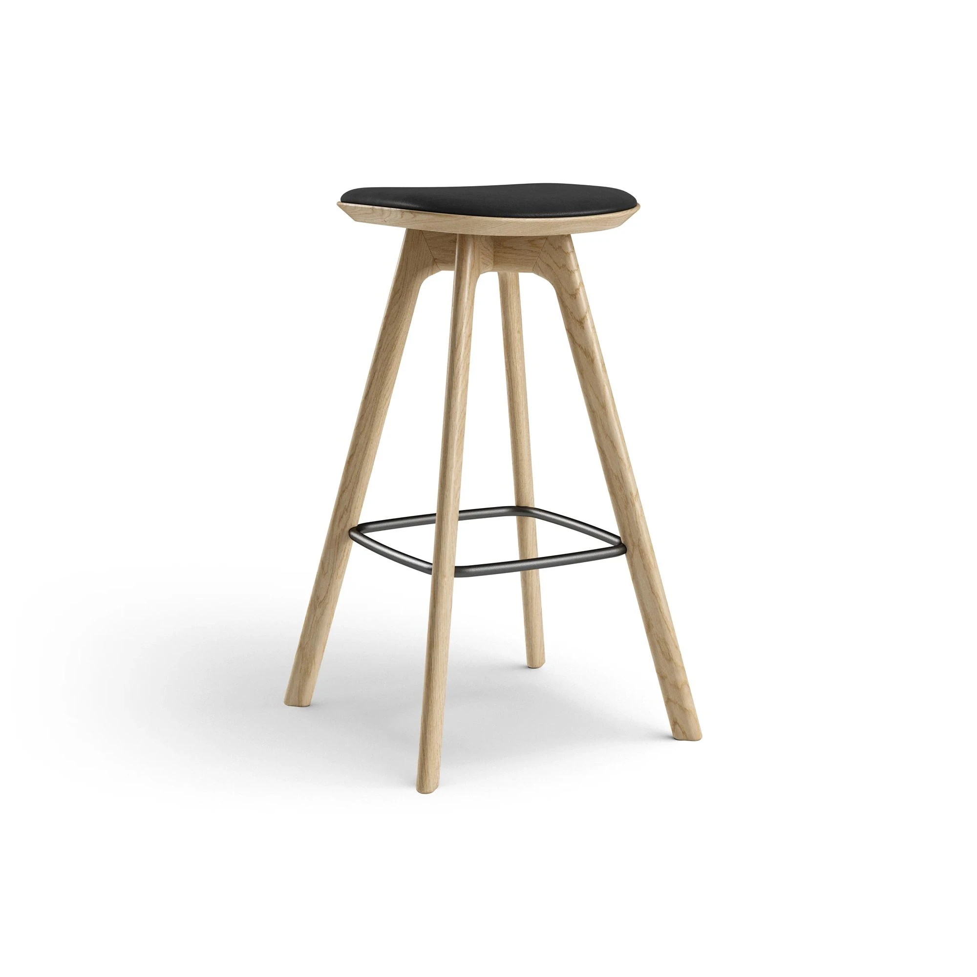  Oiled oak, Black leather / savanne