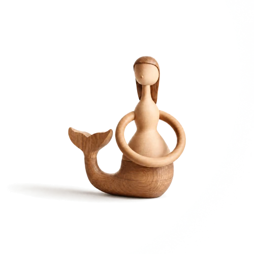 Mermaid Wooden Figurine